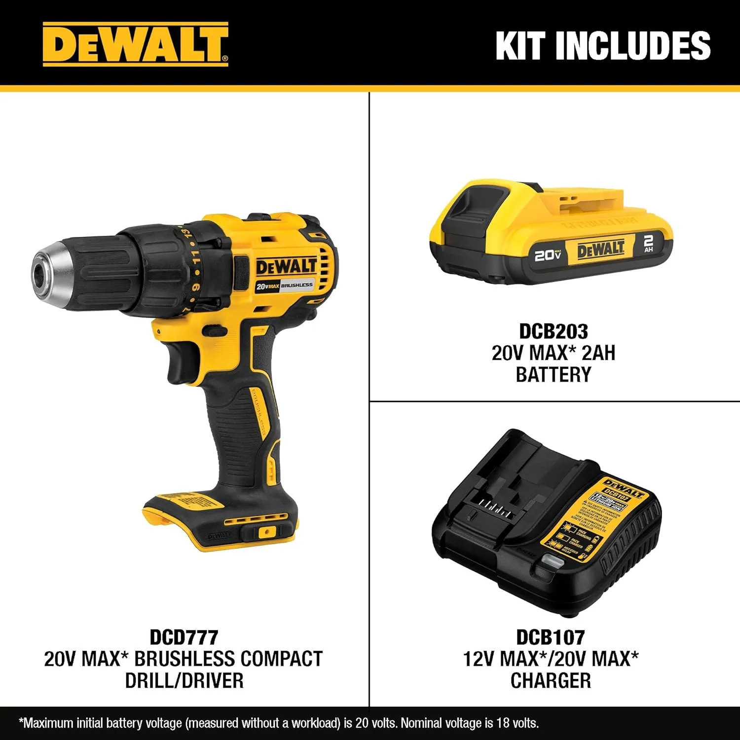 DEWALT 20V MAX XR Cordless 1/2-Inch Drill Driver Kit - Image 3